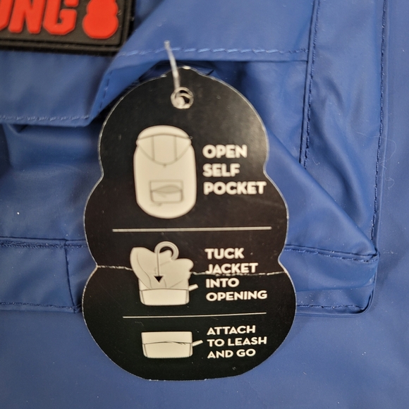 Kong Outerwear Packable Purple Rain Jacket Size Small - Picture 7 of 8